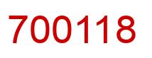 Número 700118 imagen rojo