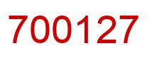 Número 700127 imagen rojo