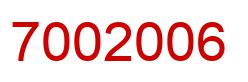 Número 7002006 imagen rojo