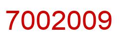 Número 7002009 imagen rojo