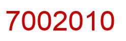 Número 7002010 imagen rojo