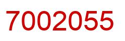 Number 7002055 red image
