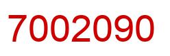 Number 7002090 red image