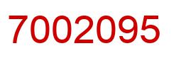 Number 7002095 red image
