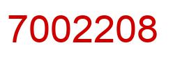 Number 7002208 red image