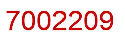 Number 7002209 red image