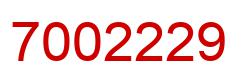 Number 7002229 red image