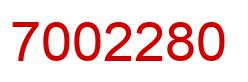 Number 7002280 red image