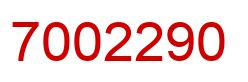 Number 7002290 red image
