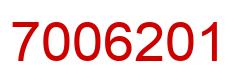 Number 7006201 red image