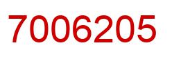 Number 7006205 red image
