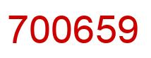 Number 700659 red image