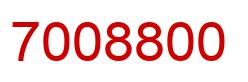 Number 7008800 red image
