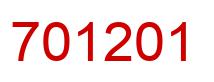 Number 701201 red image