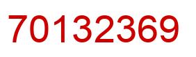 Number 70132369 red image