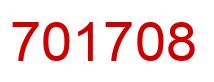 Number 701708 red image