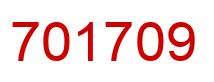 Number 701709 red image