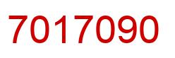 Number 7017090 red image
