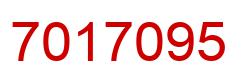 Number 7017095 red image