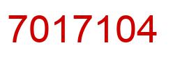 Number 7017104 red image