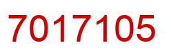 Number 7017105 red image