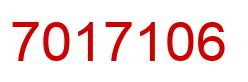 Number 7017106 red image
