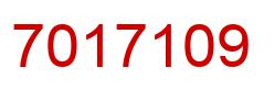 Number 7017109 red image