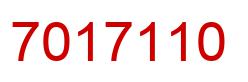 Number 7017110 red image