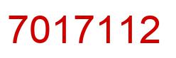 Number 7017112 red image