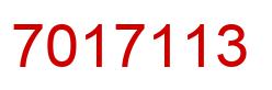 Number 7017113 red image