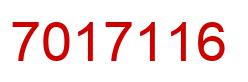 Number 7017116 red image