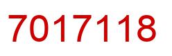 Number 7017118 red image