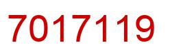 Number 7017119 red image