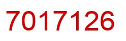 Number 7017126 red image