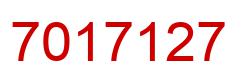 Number 7017127 red image