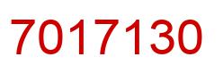 Number 7017130 red image