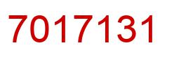Number 7017131 red image