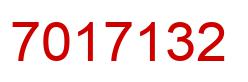 Number 7017132 red image