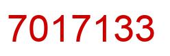 Number 7017133 red image