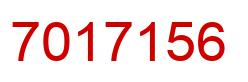 Number 7017156 red image