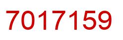 Number 7017159 red image