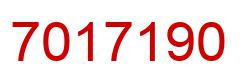 Number 7017190 red image
