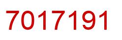 Number 7017191 red image