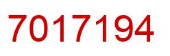 Number 7017194 red image