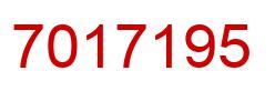 Number 7017195 red image