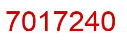 Number 7017240 red image