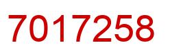 Number 7017258 red image