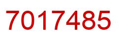 Number 7017485 red image