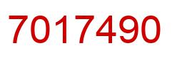 Number 7017490 red image