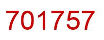 Número 701757 imagen rojo